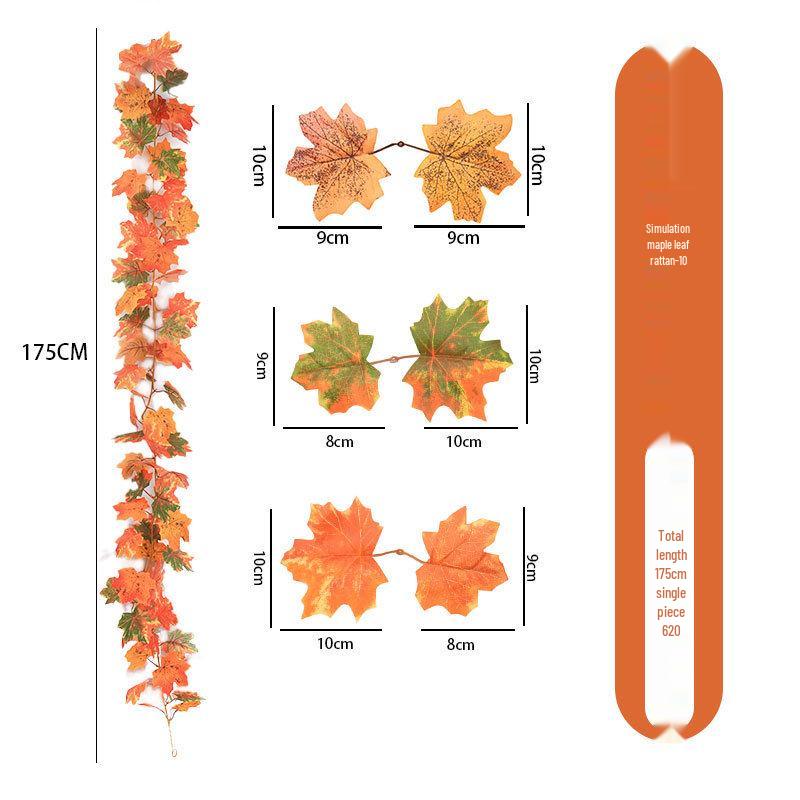 Maple Leaf Vine Autumn Hanging Ornaments for Thanksgiving and Harvest Festival Decor