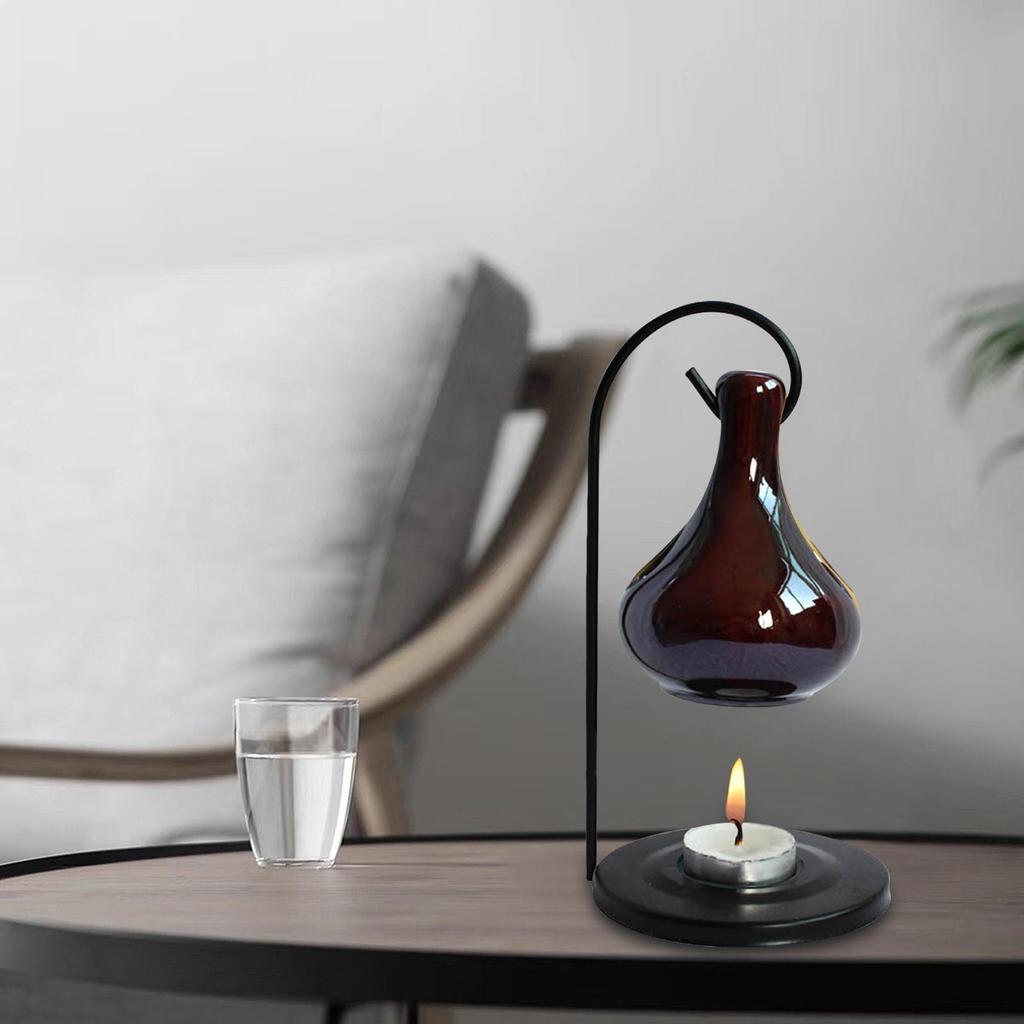 Essential Oil Burner Candle Stand Furnace Wax Melt Warmer Ceramic Tealight Candle Holder for Home Meditation Christmas Bedroom