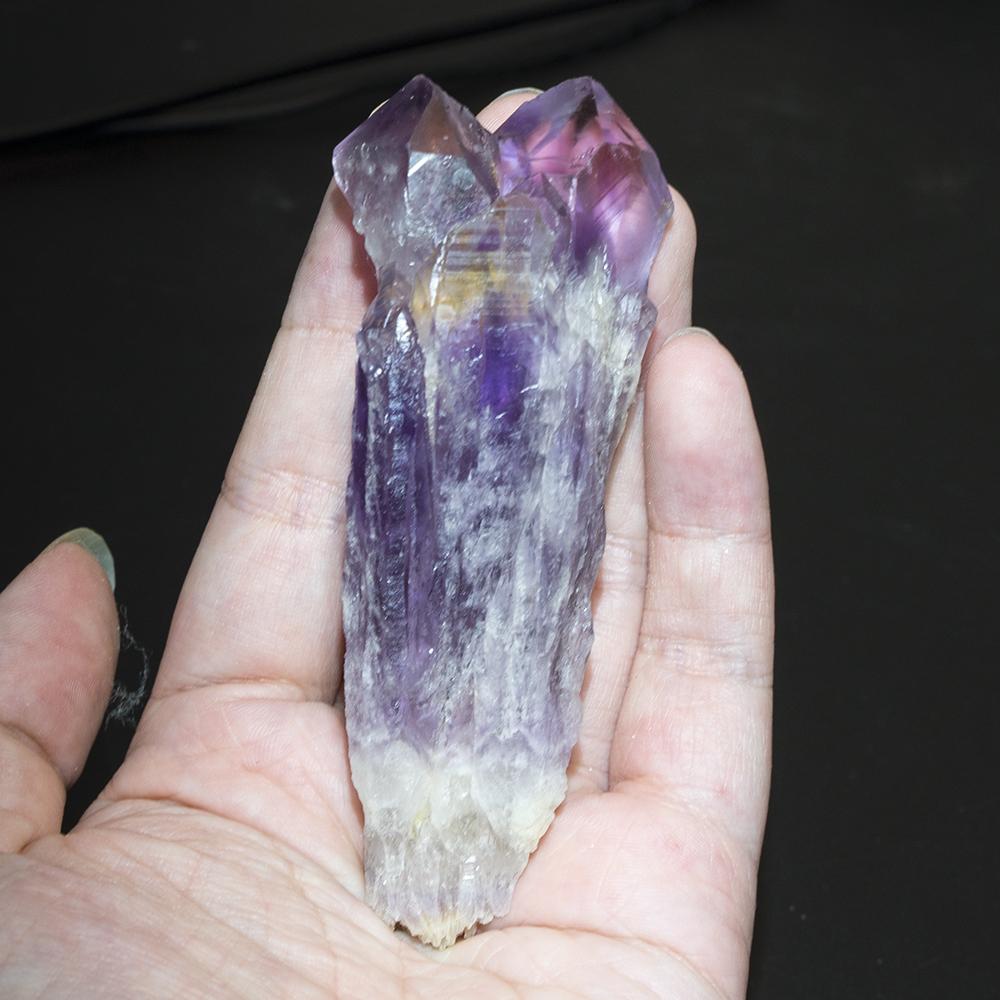 Natural Uruguay Amethyst Backbone Crystal Scepter Wand Single Point Cluster Crystal Wand Home Decoration Mineral Specimen Gift