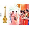 10 Inch Brass Gulab Pash Bottle for Gangajal, Gulab Dani Bottle for Pooja Decorative Showpiece - 30.48 Cm (Brass, Gold)