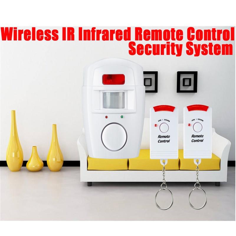 Zabezpečení domácnosti PIR MP Alert Infračervený senzor Detektor pohybu proti krádeži Alarm Monitor Bezdrátový poplachový systém + 2 dálkové ovládání