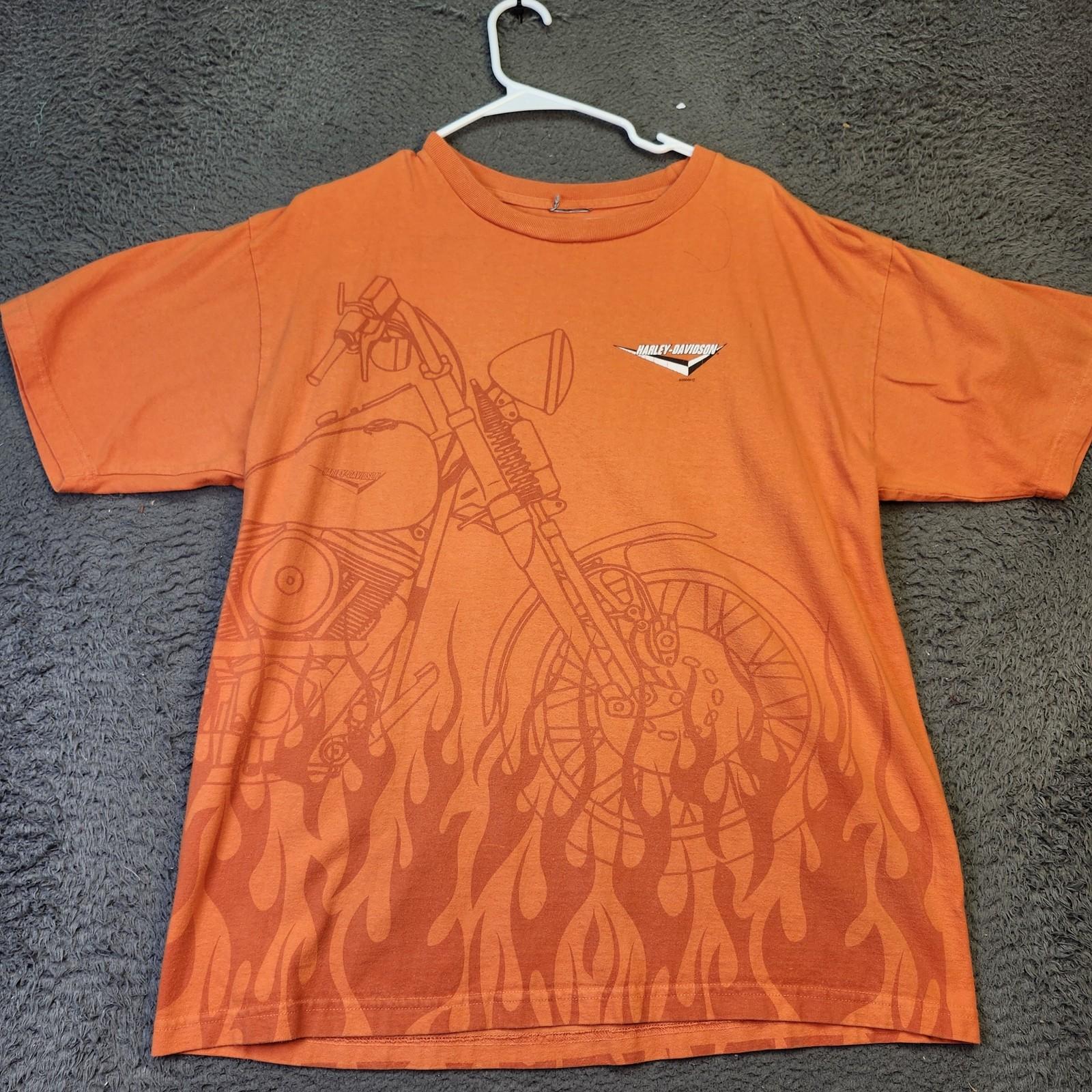Vintage Harley-Davidson Shirt Mens Large St Thomas Motorcycle Flames 2004 Tee Unisex T-Shirt S