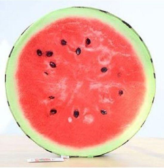 Fruit Slice Cushion With Vibrant Print And Fluffy Plush Material For Living Room And Bedroom Relaxation