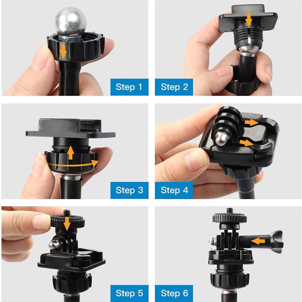 Webcam Stand Phone Holder with Universal 14 Inch Screws Flexible Arm 360 Desk Bed Gooseneck Mount