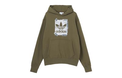adidas Originals Sweatshirts Unisex Grün Mit Kapuze Moderat Regular HL4102