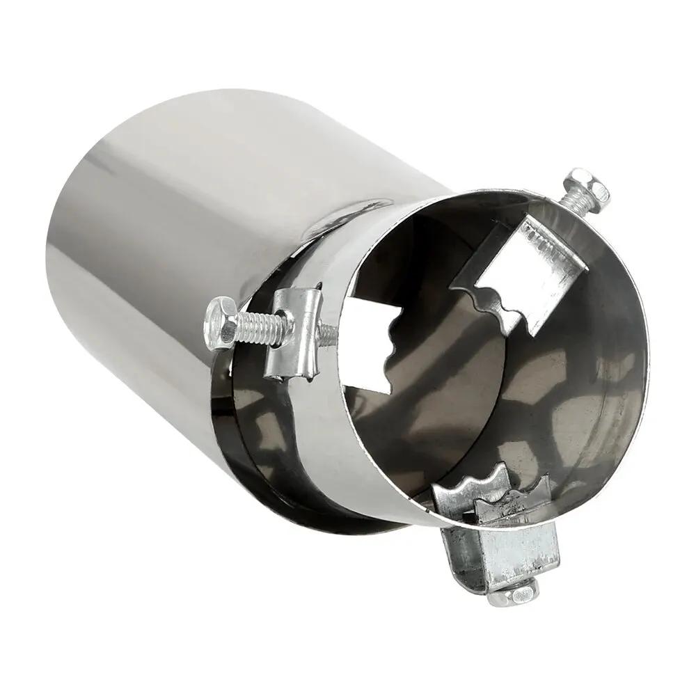 Universalt Bil Bakre Rundt Eksosrør Hale Lyddemper Tips Krom Rustfritt Stål Bil Lyddemper Tips Erstatning Biltilbehør