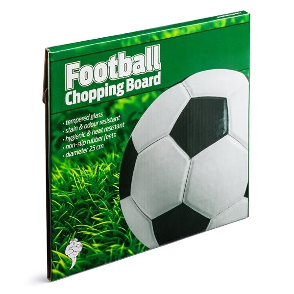Schneidebrett Fußball aus Glas