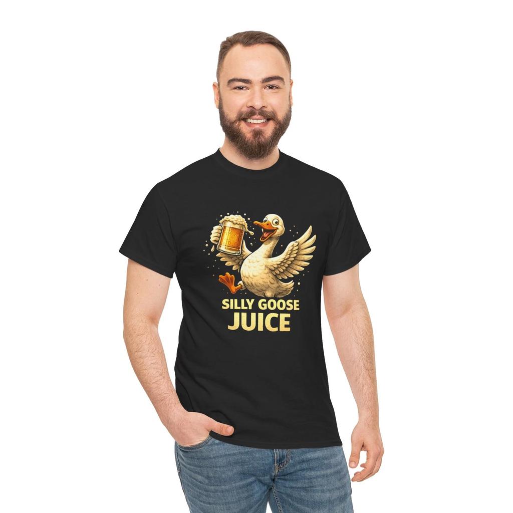 Silly Goose Juice Tee | Cartoon Goose Holding Beer, Funny Alcohol Children's T-shirt