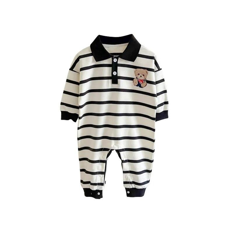 

Детский комбинезон с медведем, корейский комбинезон для малышей, одежда для мальчиков и девочек, весна-осень, повседневный детский комбинезон, одежда для малышей, одежда 0-12 месяцев 66 белый