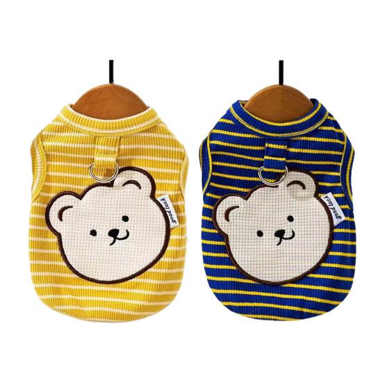 Dog Shirt with D-Ring Summer Cute Pet Clothes for Small Medium Dogs Cats Breathable Sleeveless Puppy Cooling Vest