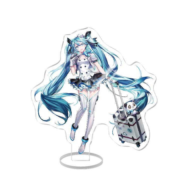 Anime Acrylic Stand Double Sided Artwork  Hatsune Miku Sakura Miku School Campus Figure Merchandise Otaku Collection