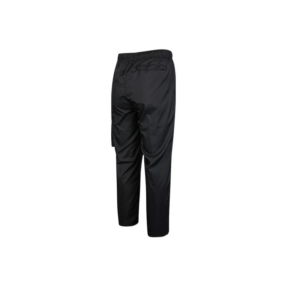 Jordan Solid Logo Print Drawstring Woven Casual Pants Men Bottoms Black DJ0249-010