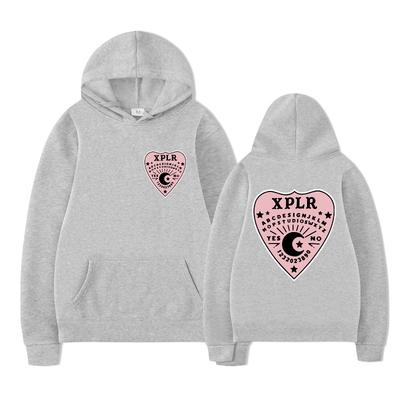 Sudadera de Moda Estampada XPLR2D Hip Hop Casual Unisex Otoño Invierno Forro Polar Ropa Y2K Streetwear Tops Oversize