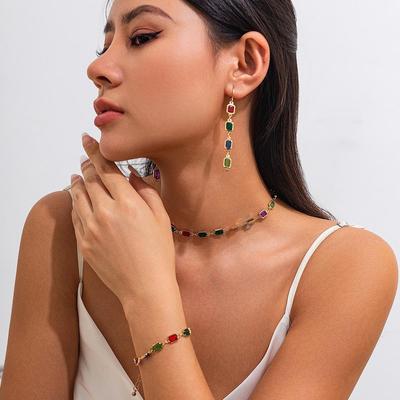 Üst Sınıf El Yapımı Renkli Kristal Elmas Kolye Ucu Kolye