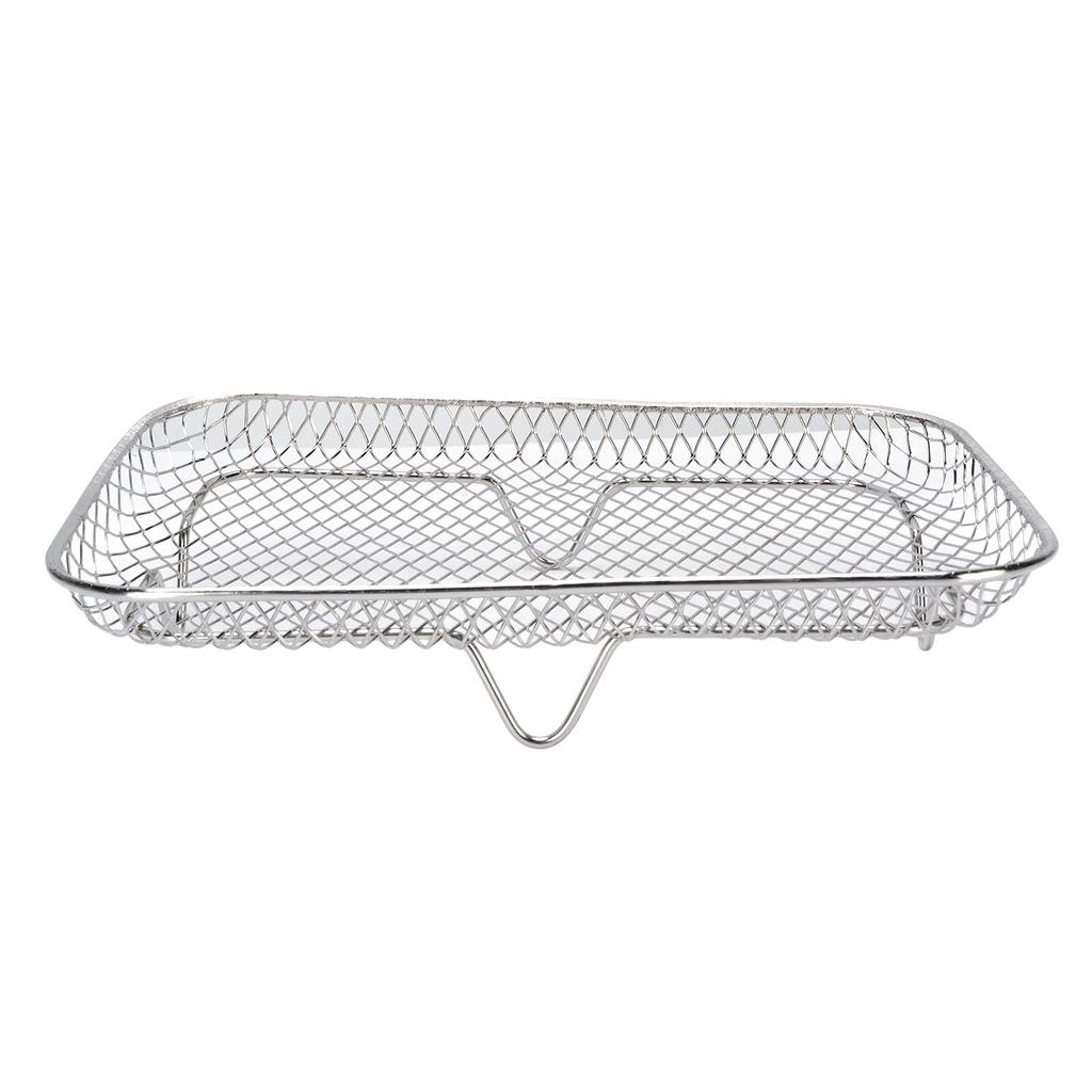 3PCS Fryer Rack Set 304 Stainless Steel Stackable Multi Layer Rectangular Dishwasher Safe Fryer Basket Tray for Fryer Accessories