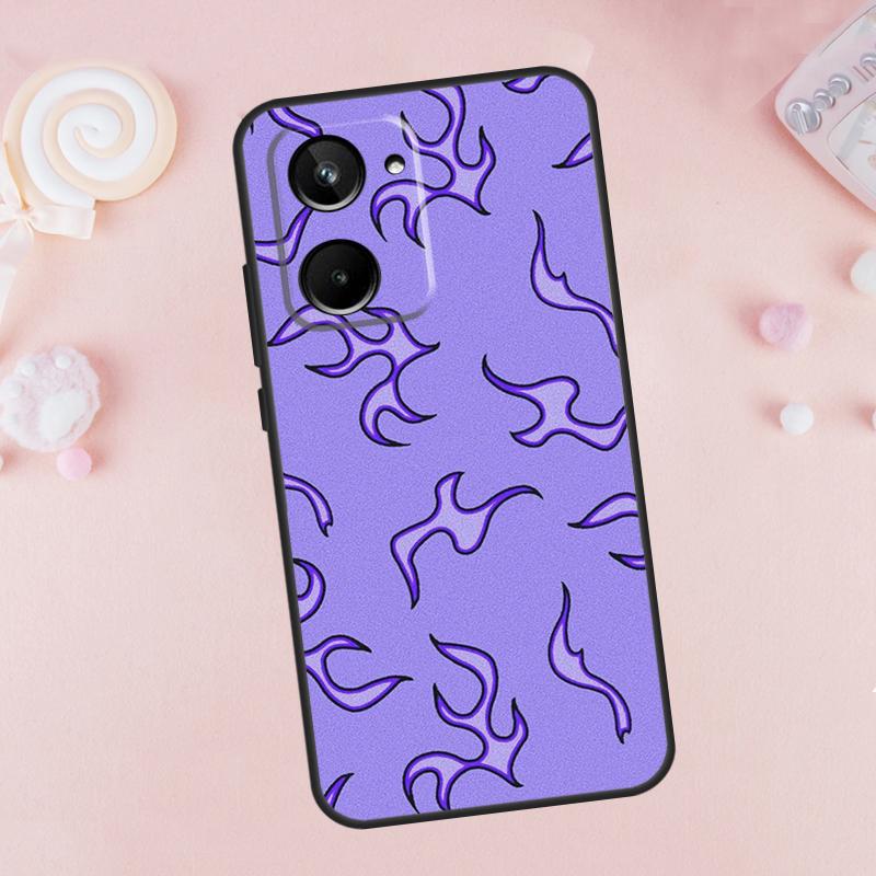 Purple aesthetic For Realme GT Neo 5 GT3 9 10 11 12 Pro Plus C30 C31 C33 C35 C25s C21Y C51 C53 C55 C67 Case