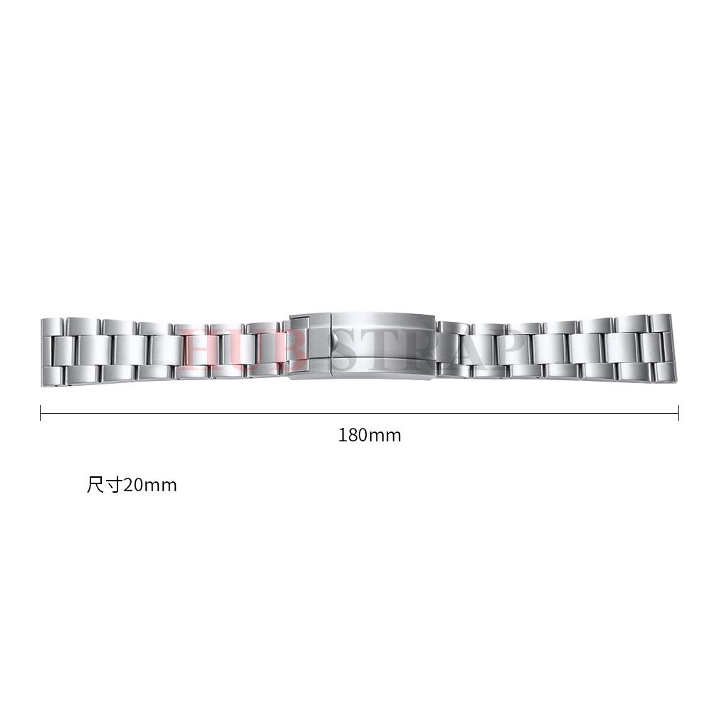 20mm 21mm 22mm Curved End Watch Band for Rolex SUBMARINER Daytona Stainless Steel Strap Bracelet Replace Watchband for Men Women