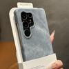 Cowboy Jeans Stoff Rüstung Rahmenloses Case Für Samsung S25 S24 S23 S22 Ultra Hülle Candy Denim Schutz Hülle Harte Handyhülle