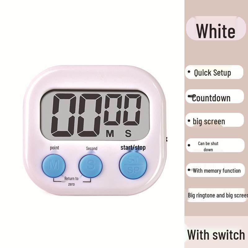 Large Display Electronic Kitchen Timer with Alarm