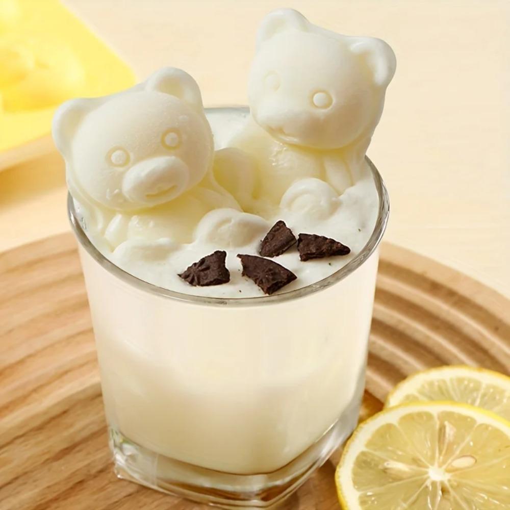 Bear Ice Pop Molds Cartoon Molds Silicone Homemade Frozen Baby Molds Maker Bpa Free Reusable Easy Unmold