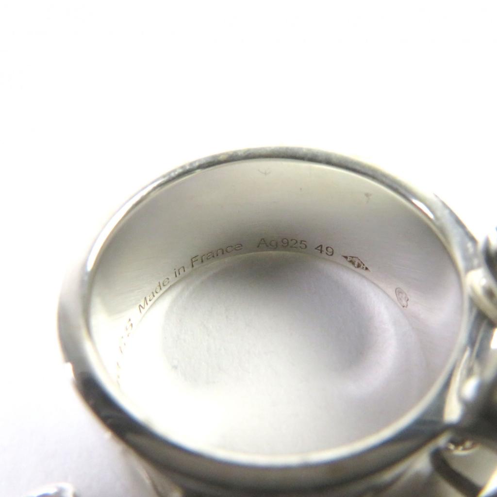 Excellent HERMES Ring Clochette Cadena Double Silver AG925 Women Used