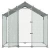 Grande Pollaio in Metallo, 2 x 1 x 2 m, Gabbia da Pollame Walk-in con Telo Impermeabile e Telaio Robusto, Gabbia per Pollame a Tetto a Punta, Gabbia per Conigli Galline Anatre