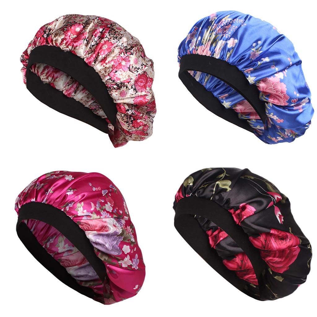 Soft Silk Hair Bonnet with Wide Band 