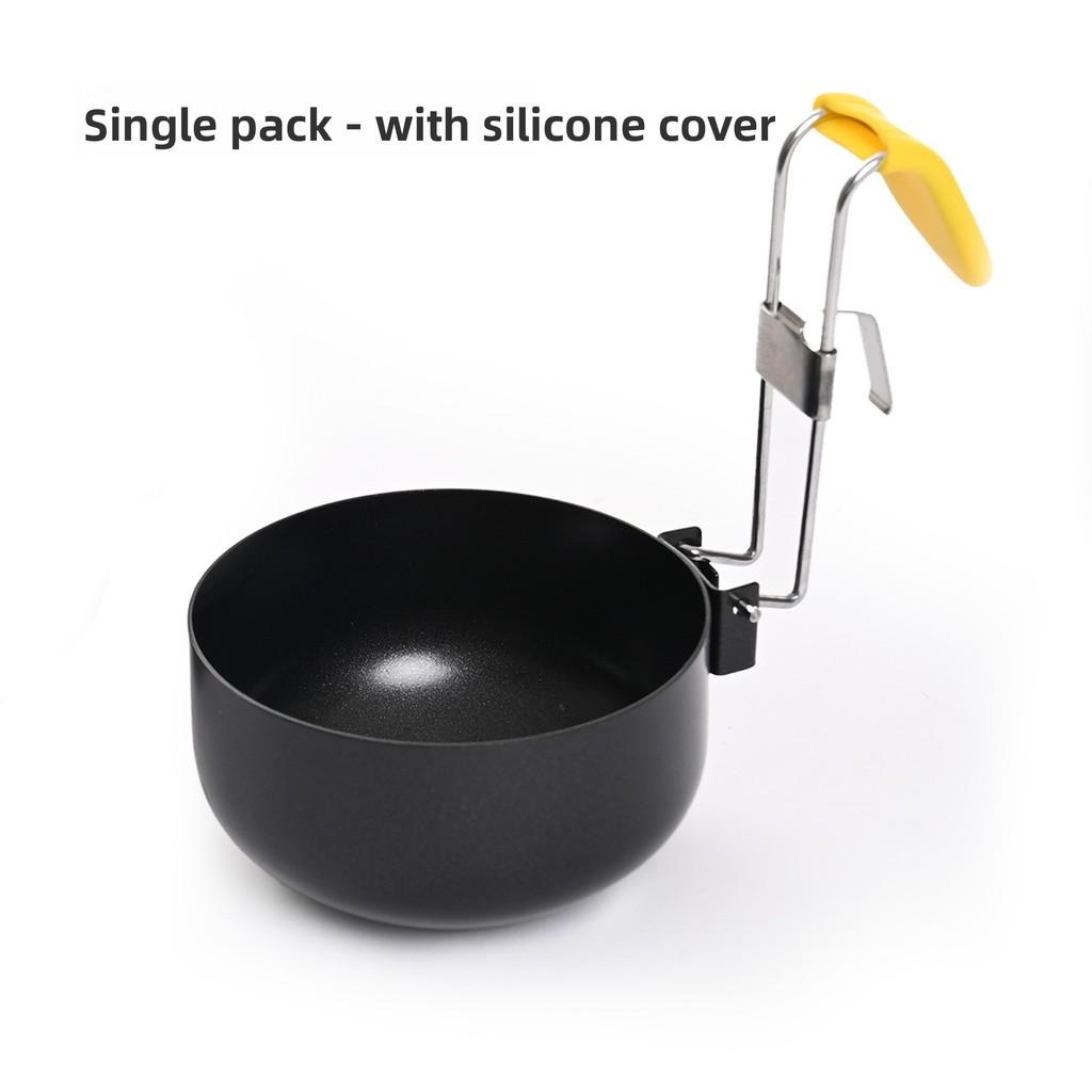 Foldable Egg Poacher Set With Non Stick Round Shape For Home Kitchen Cooking