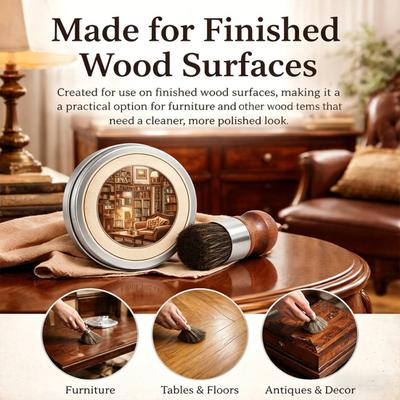 Furniture Renovation Paste Leather And Wood Care Balm Protective Nourishing Hydrating Balm Non-Greasy Leather & Wood Polisher for Home Auto Use