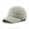 Women's Knit Baseball Cap Korean Japanese Style Face Slimming Thermal Winter Peaked Hat Versatile Fashion