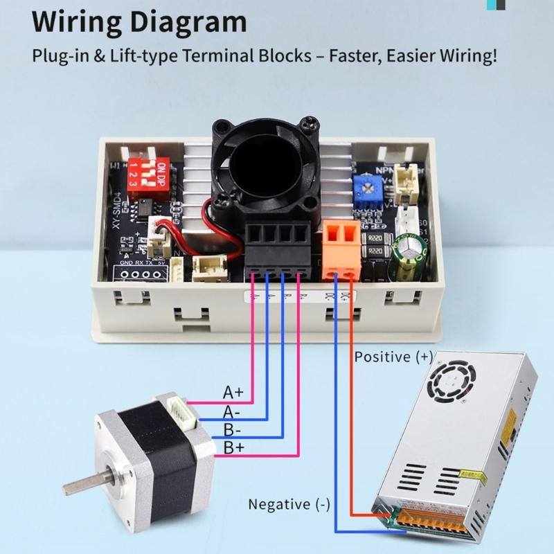 Four Wire Stepper Motor Controller With Adjustable Speed Distance Delay Setting And Cycle Programming Professional