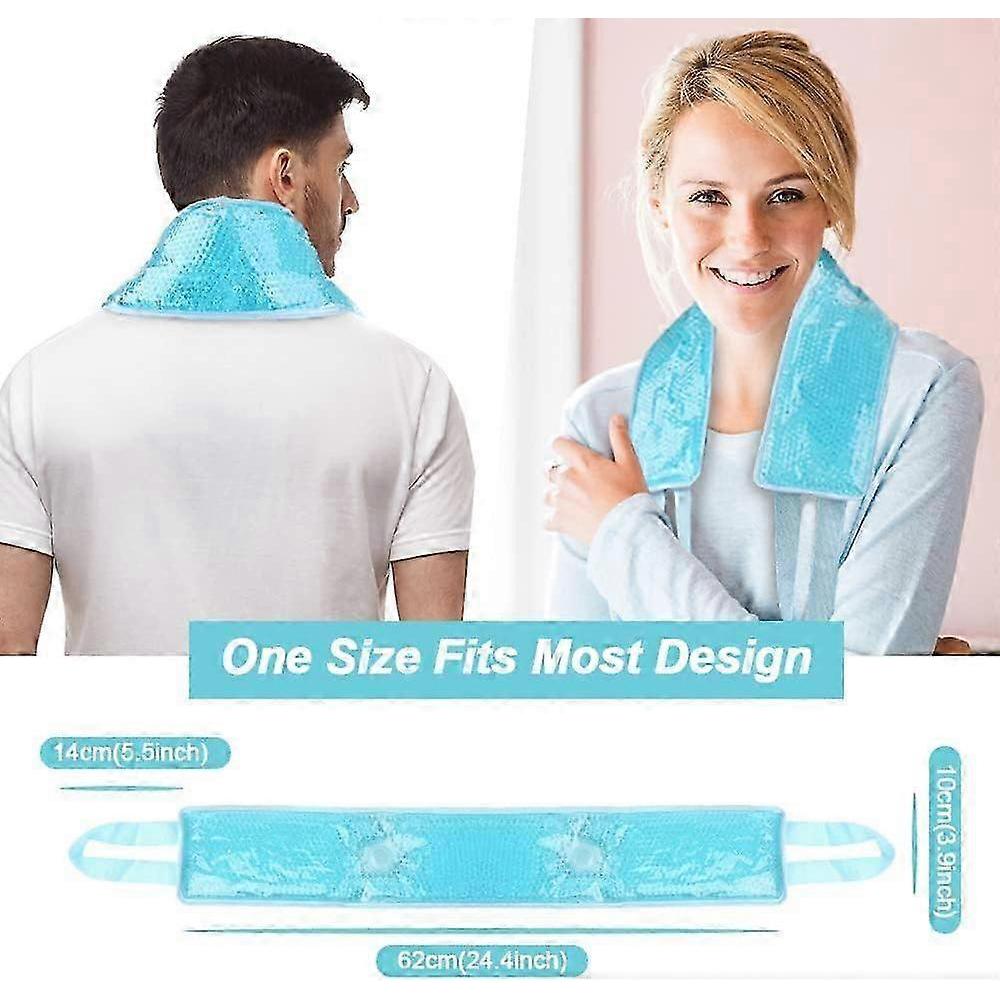 Ice Pack for Neck Pain Relief, FSA HSA Approved 24.8" X 4.13" Cervical Ice Pack for Sports Injuries and Swelling