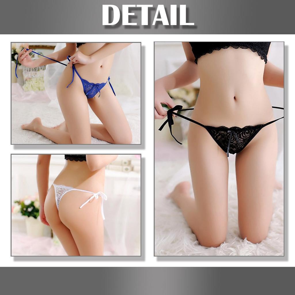 BUZZxSELECTION Sexy Stylish and Cute Lace TV003 Women's T-Back Underwear, Panties, Thongs, (08.Purple)