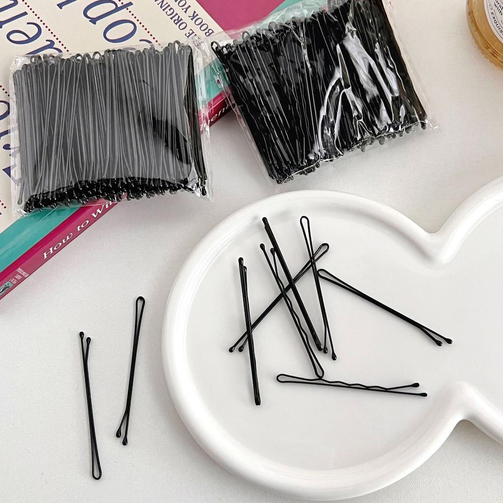 100 Stück Schwarze Einwort-Klammer Modische Multifunktionale Metall-Einwort-Pony-Haarnadel für Damen und Herren