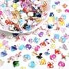 30/90pcs Dopamine Colored Adorable Mushroom Resin Nail Charms Colorful Dazzling Translucent Nail Art Decorations DIY Nails Ins