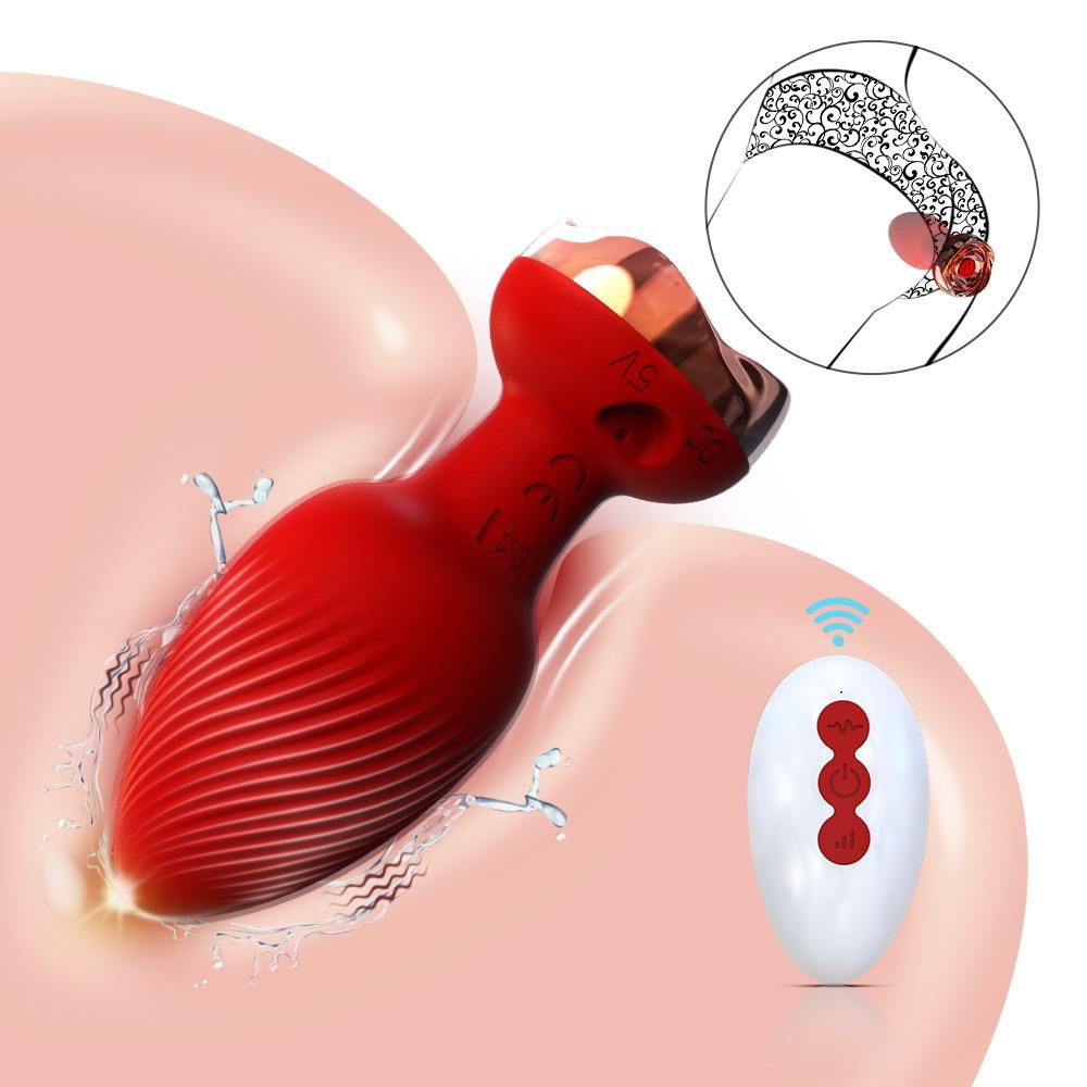 Rose Anal Vibrator For Women Dildo Butt Plug G spot Stimulator Wearable Vibrator For Men Prostate Massager Anal Beads Adult Toys