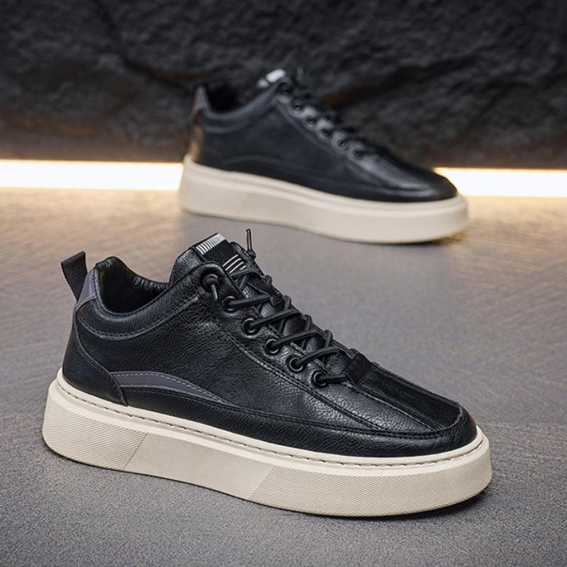 Autumn Thick-soled Men's Sports Shoes Low-top Slip-on Shoes for Men's Height Increase and Non-slip Casual Shoes