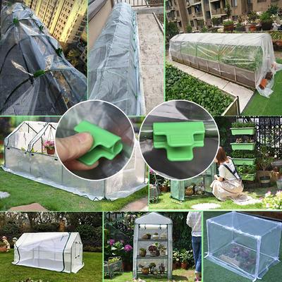 Pack of 24 Greenhouse Clamps Row Cover Netting Tunnel Film Hoop Clips Garden Support Rod Shading Clamp Set Outdoor