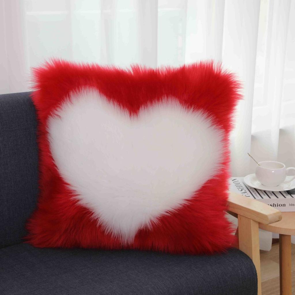 Flauschiger Kissenbezug aus Fell, langer Kissenbezug aus Plüschwolle, dekorativer weicher Kissenbezug für den Winter für Schlafsofa, Dekokissen