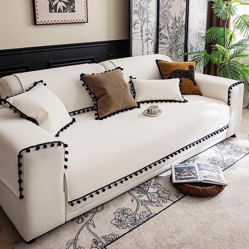 New Sofa Cushion Universal In All Seasons, High-End French Retro Non-Slip Sofa Cover Towel Full Cover, Chinese Antique Style