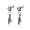 Cyue European Stainless Steel Feather Stud Earrings ,Fashionable Feather For Women Men Jewelry
