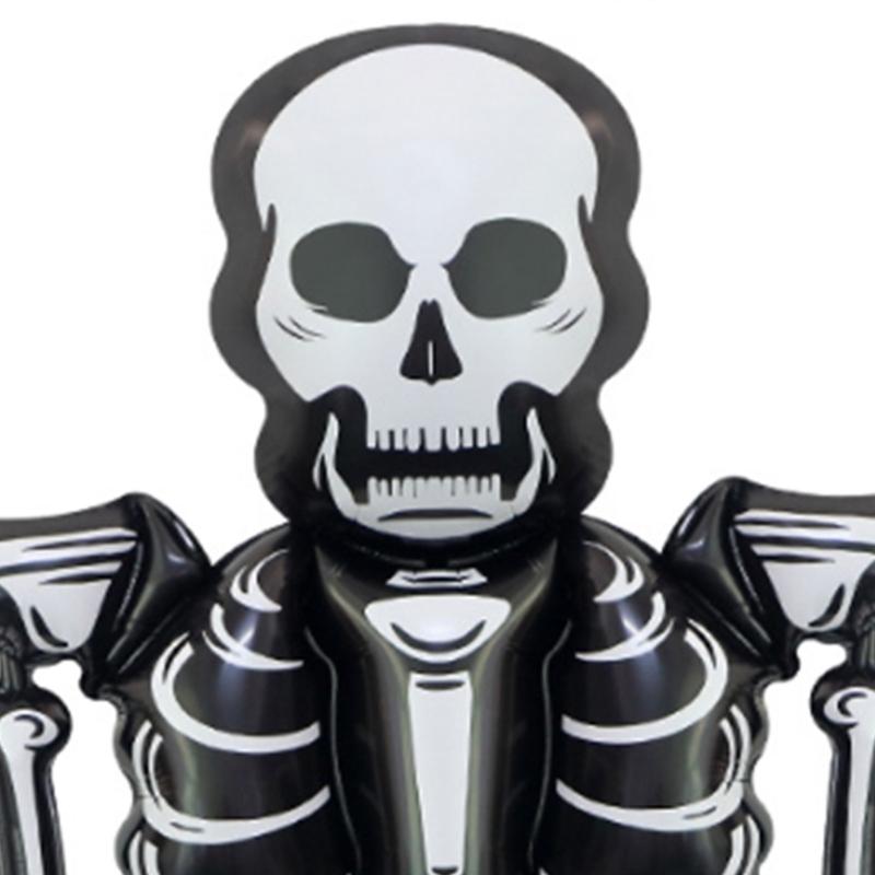 Large Tear Resistant Skeleton Balloon With Quick Inflation For Themed Event And Birthday Celebration