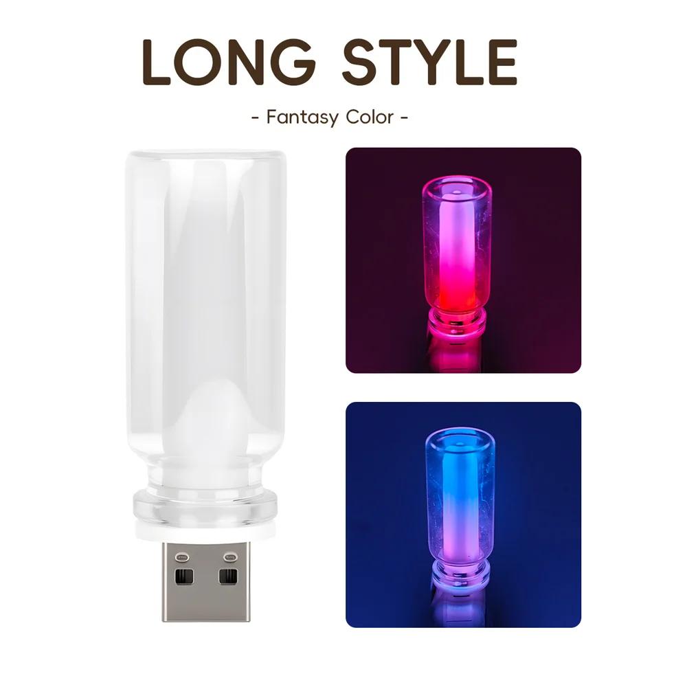 1 Stück Auto USB Nachtlicht Berührungsdimmbare LED Glühfadenlampe Tragbare Beleuchtung Plug and Play Dekorative Atmosphäre Leuchte für Auto Schlafzimmer