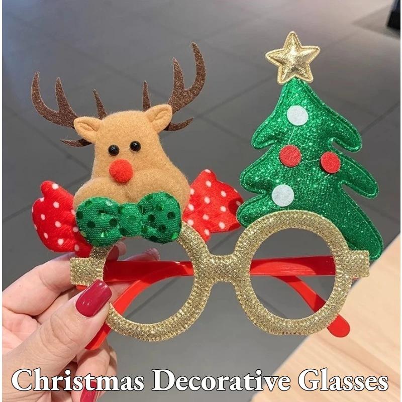 Christmas Glasses Frame Santa Claus Xmas Tree Elk Merry Christmas Glasses Photo Prop Christmas Decorations New Year 2026 Navidad