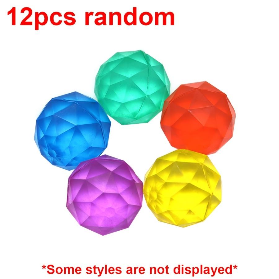 

12pcs Diamond Bouncy Balls 2.5CM Rubber Balls Assorted Colors for Carnival Prizes Party Favors Goodie Gift JXB