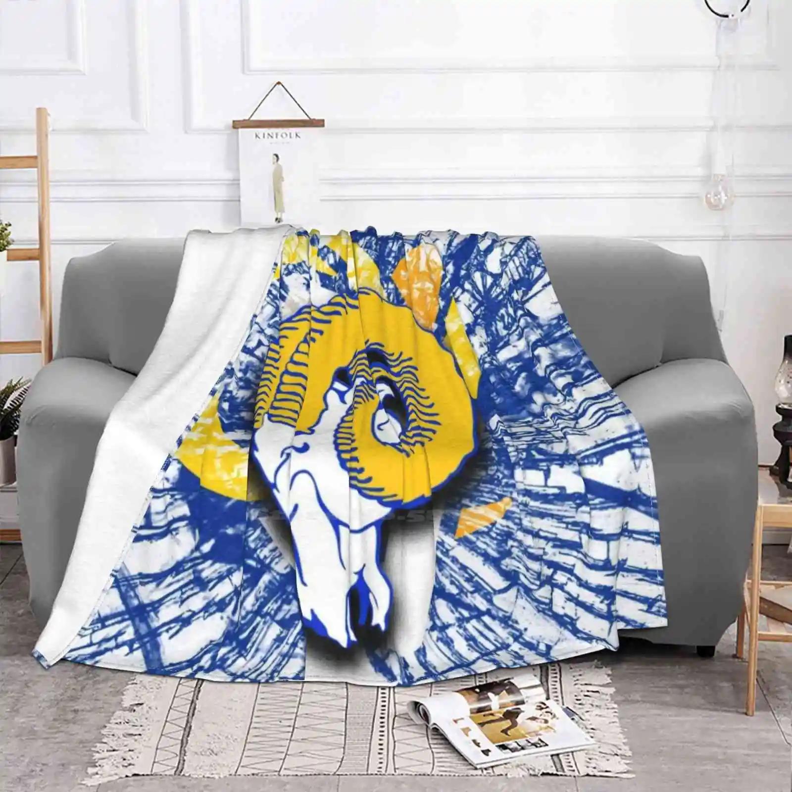 Glass From The Sky Top Quality Comfortable Bed Sofa Soft Blanket Rams Los Angeles La Rams Football Ramheart Logo 100cmx150cm