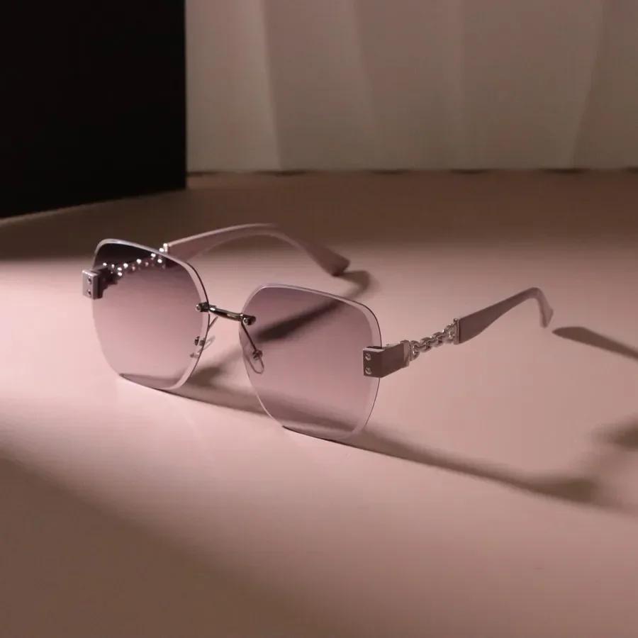 Casual Rimless Square Sunglasses Women Men Sun Glasses Female Gradient Mirror Colors Designer Brand Fashion Luxurious Eyewear