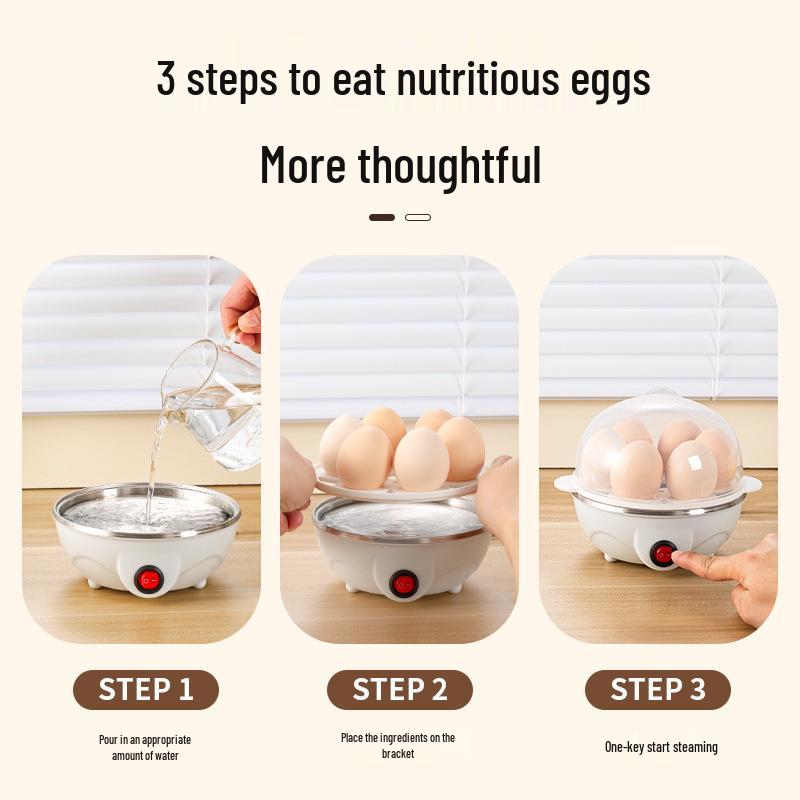 Stainless Steel Multifunctional Egg Cooker with Automatic Power-Off