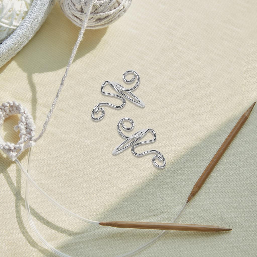 5Pcs Knitting Rings Durable Creative Crochet Finger Rings Yarn Guide Tension Tool Practical Knitting Accessories