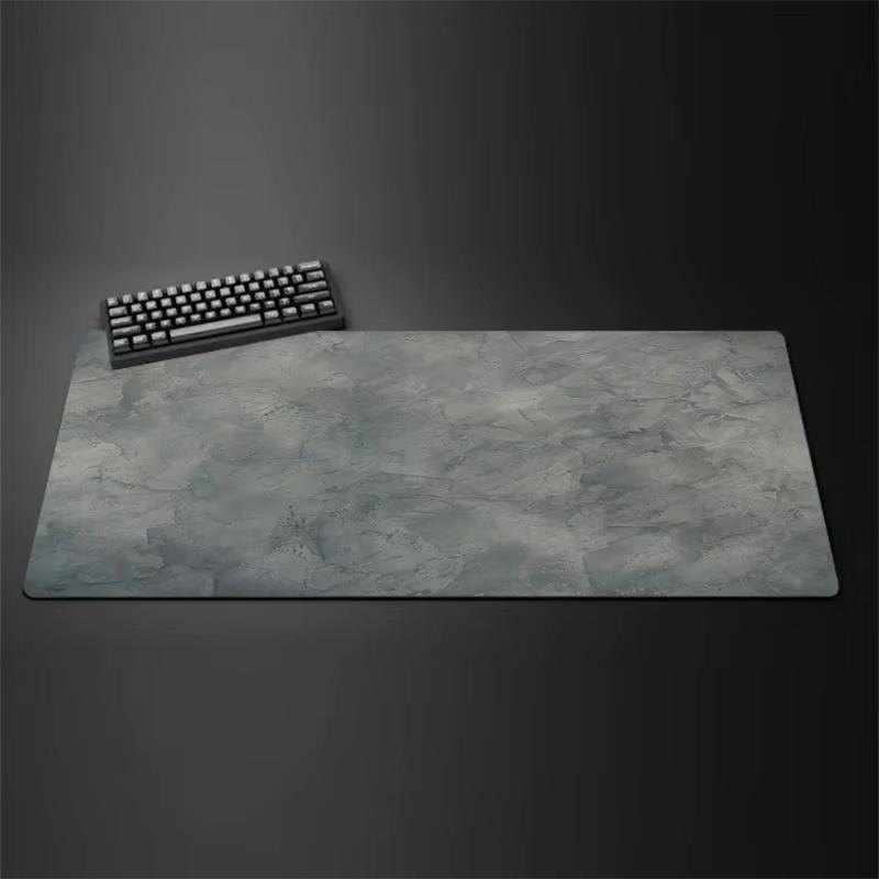 Gray Mouse Pad Largesmall Overlocked Mousepad Xxl Desktop Keyboard Table Pad Gray Series Game Desk Mat Computer Accessories